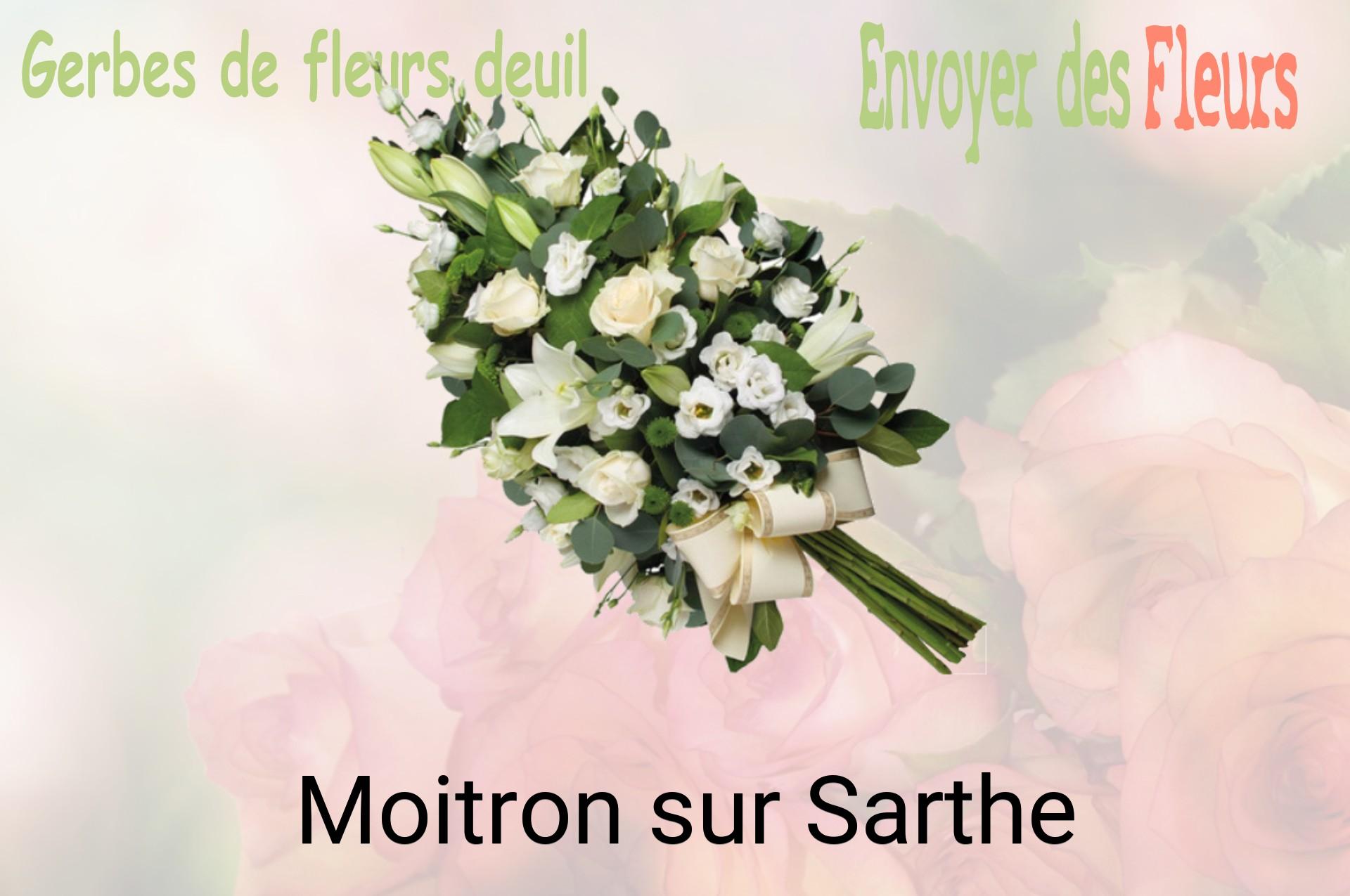 Gerbe de fleurs de deuil livrée à Moitron-sur-Sarthe